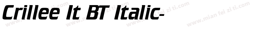 Crillee It BT Italic字体转换